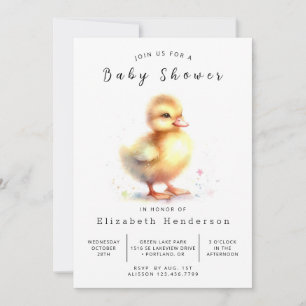 Invitación Baby Shower de pato para bebés