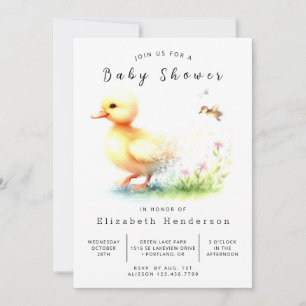 Invitación Baby Shower de pato simple