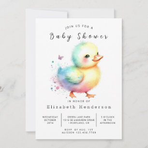 Invitación Baby Shower de pato simple