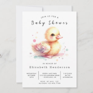 Invitación Baby Shower de pato simple en línea