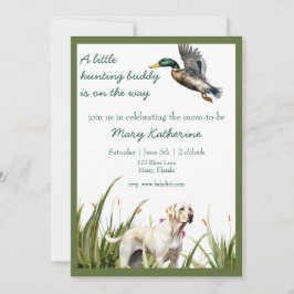 Invitación Baby Shower de pato y labrador
