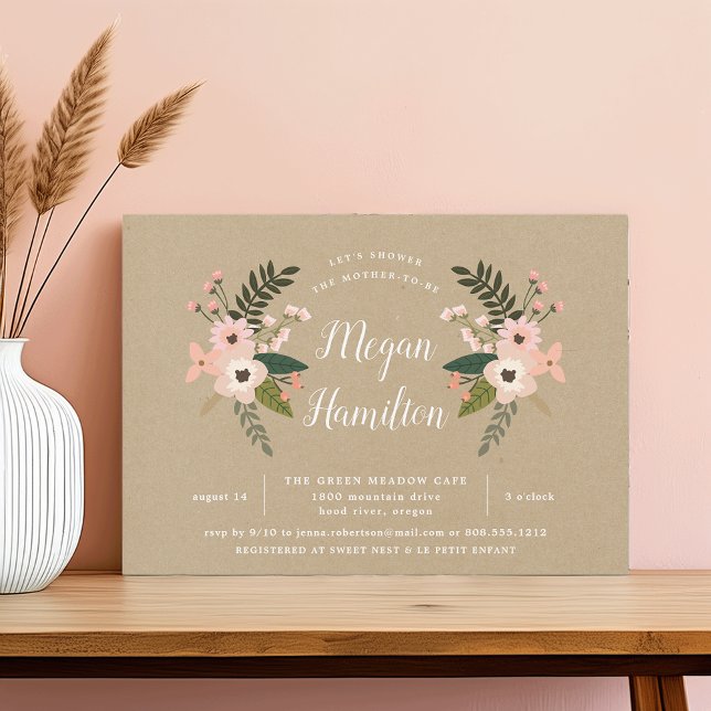 Invitación Baby Shower de Peach Meadow Kraft (Subido por el creador)