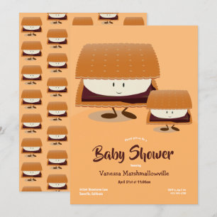 Invitación Baby Shower De Personajes De personalizado Brown W