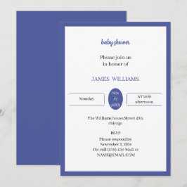 Invitación Baby Shower de Personalizado púrpura