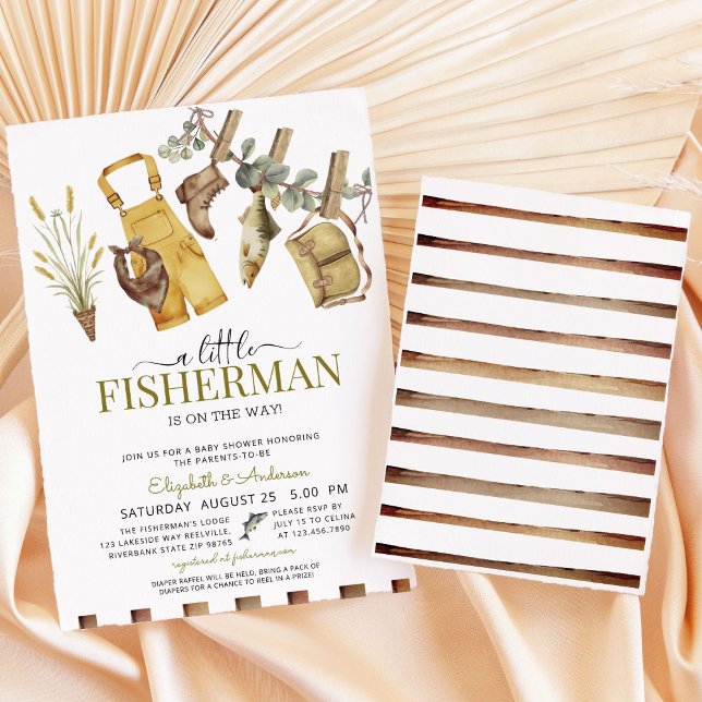 Invitación Baby Shower de pescador rubio y aburrido (Subido por el creador)