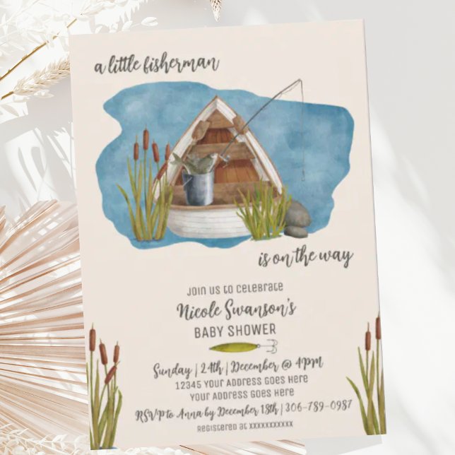 Invitación Baby Shower de pescadores pequeños (Subido por el creador)
