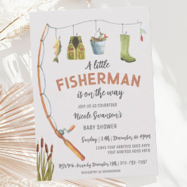 Invitación Baby Shower de pescadores pequeños