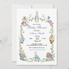Invitación Baby Shower de Peter Rabbit Garden