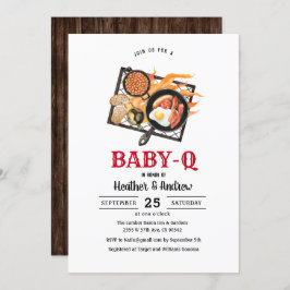 Invitación Baby Shower de Picnic BabyQ Barbecue