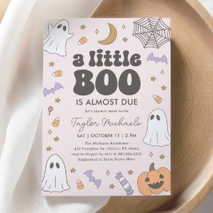 Invitación Baby Shower de Pink Little Boo Halloween