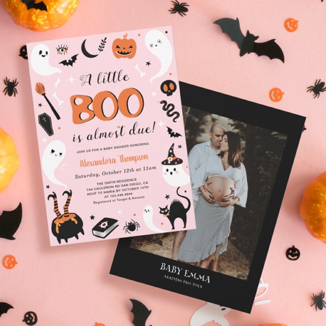 Invitación Baby Shower de Pink Little Boo Halloween (Subido por el creador)