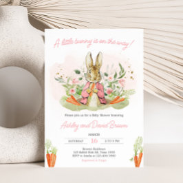 Invitación Baby Shower de Pink Peter Rabbit