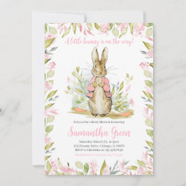Invitación Baby Shower de Pink Peter Rabbit
