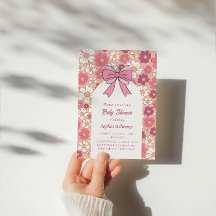 Baby Shower de plegado floral rosa - Baby Shower C