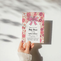 Baby Shower de plegado floral rosa - Baby Shower C