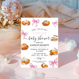 Invitación Baby Shower de plegado rosado