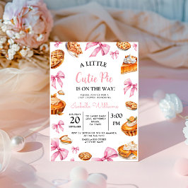 Invitación Baby Shower de plegado rosado