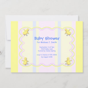 Invitación Baby Shower de pollitos