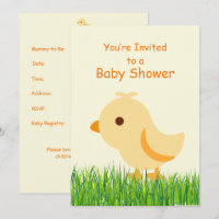 Baby Shower de pollo de bebé amarillo