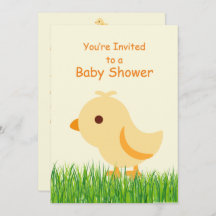 Baby Shower de pollo de bebé amarillo