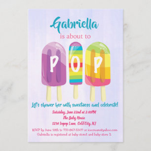 Invitación Baby Shower De Pops De Hielo Listo Para