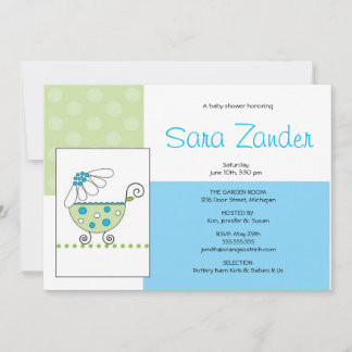 Invitación Baby Shower de portadora de margarita b