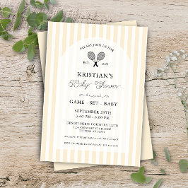 Invitación Baby Shower de Preppy Yellow Tennis Country Club