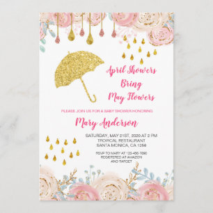 Invitación Baby Shower de primavera de abril