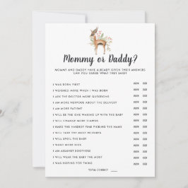 Invitación Baby Shower de primavera | Juego de mamá o papá