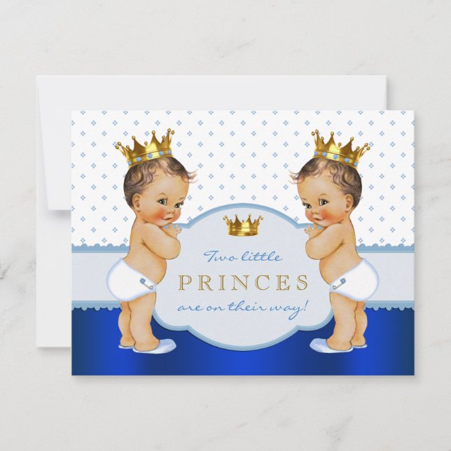 Invitación Baby Shower de Prince Twin (Anverso)