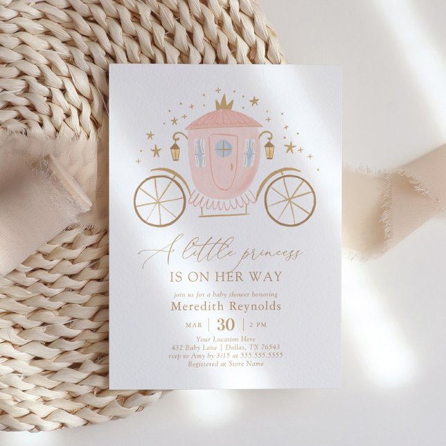 Invitación Baby Shower de Princess Carriage (Subido por el creador)