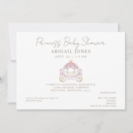 Invitación Baby Shower de Princess Carriage