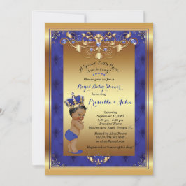 Invitación Baby Shower de Principito Pequeño, azul