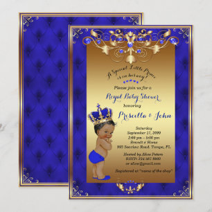 Invitación Baby Shower de Principito Pequeño, azul