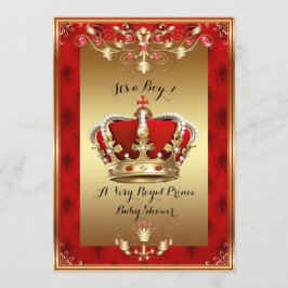 Invitación Baby Shower de Principito Pequeño, oro,