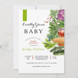 Invitación Baby Shower de Productos Locales