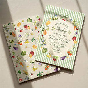 Invitación Baby Shower de Productos Locales: Mercado de Agric