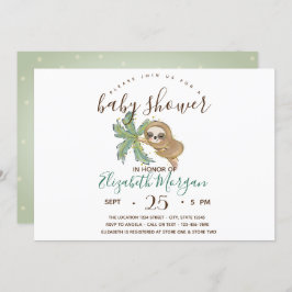 Invitación Baby Shower de puntos de polka de color de agua