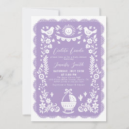 Invitación Baby Shower de Purple Cielito Lindo