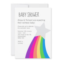 Invitación Baby Shower de Rainbow Star