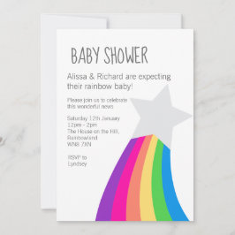 Invitación Baby Shower de Rainbow Star