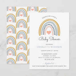 Invitación Baby Shower de Rainbow Watercolor Boy