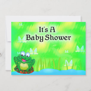 Invitación Baby Shower de rana