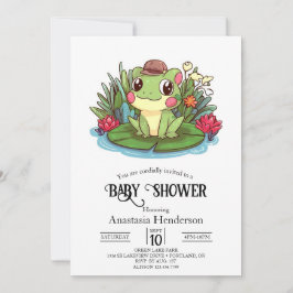 Invitación Baby Shower de rana mística encantada