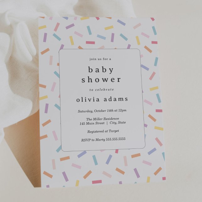 Invitación Baby Shower de Restos Arcoiris (Subido por el creador)