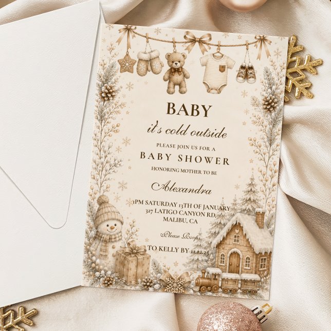 Invitación Baby Shower de Ropa Tendida Neutral (Subido por el creador)