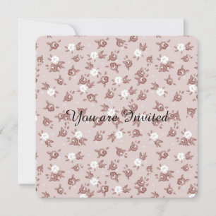 Invitación Baby Shower de rosas rosadas dulces