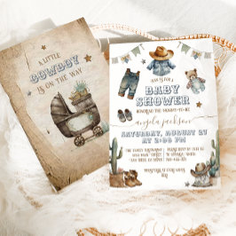Invitación Baby Shower de Rustic Boho Wild West Boy