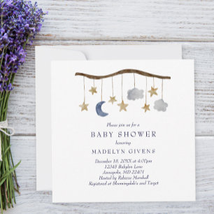 Invitación Baby Shower de Rustic Night Sky