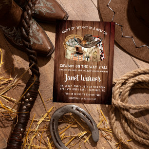Invitación Baby Shower de Rustic Western Rodeo Cowboy